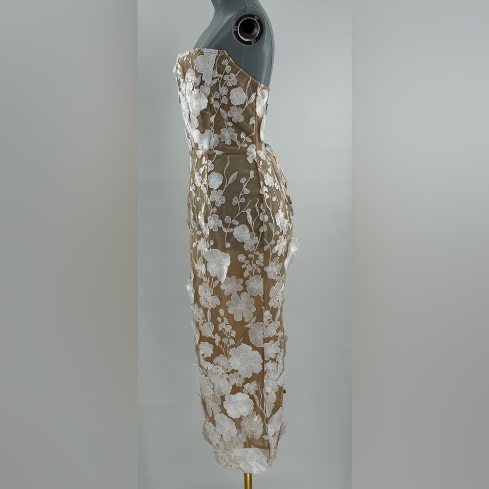 🆕 BRONX & BANCO 🧿 NWOT Jasmine Blanc Corset Midi Dress, Sz L US 8 - Picture 7 of 17